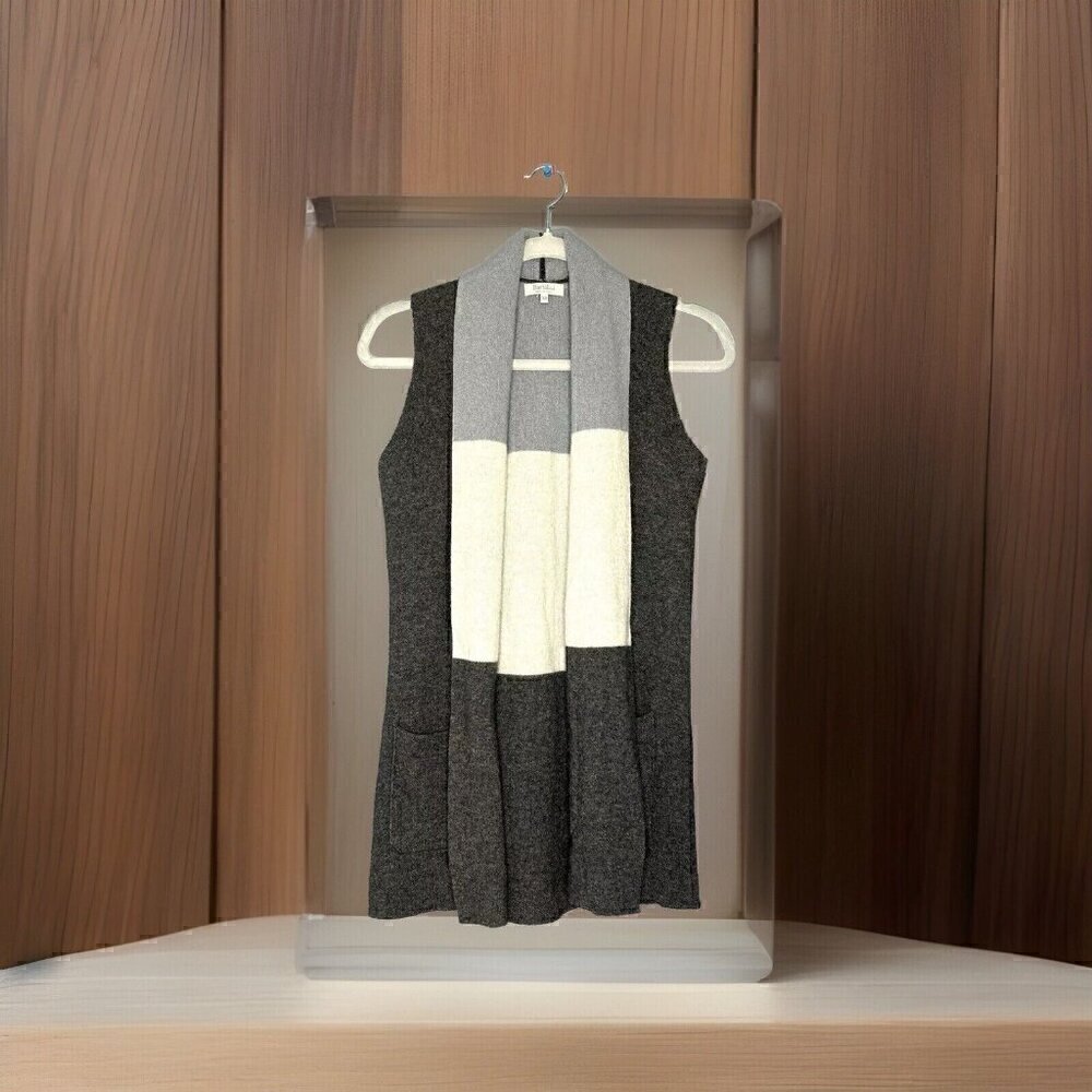 BARTOLINI Sweater Vest Women's‎ XS Wool Cashmere Open Front Sleeveless Cardigan